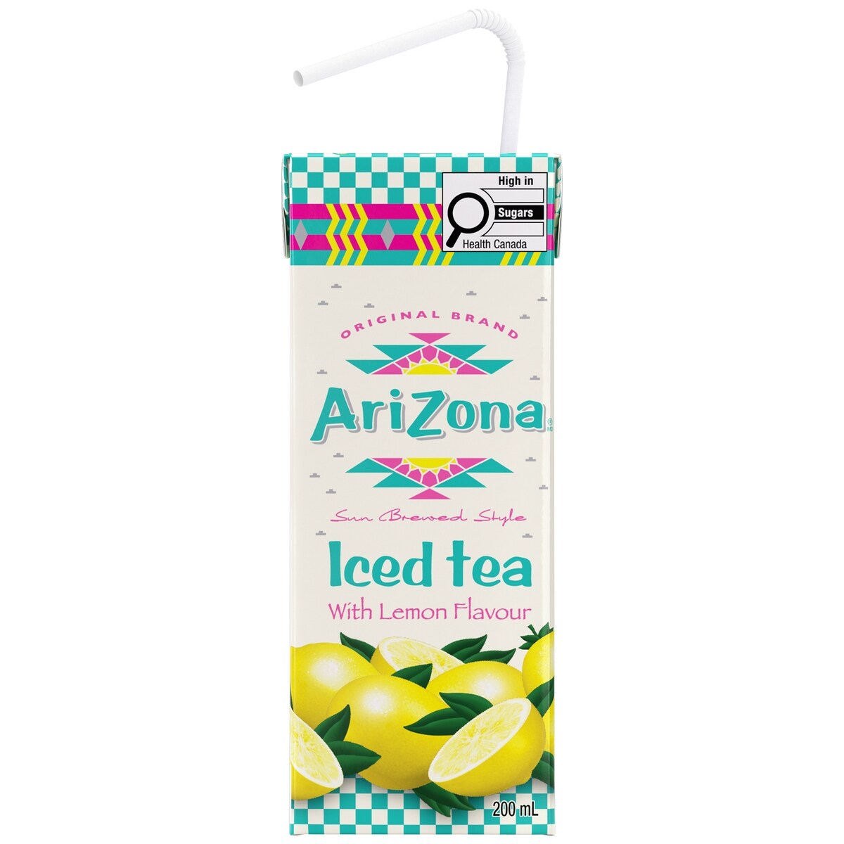 Arizona 100% Natural Iced Tea with Lemon, 8 × 200 mL