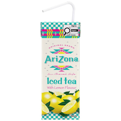 Arizona 100% Natural Iced Tea with Lemon, 8 × 200 mL