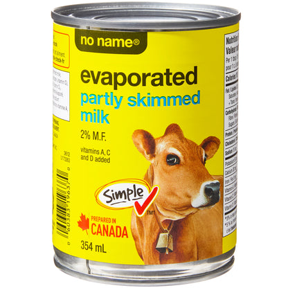 No Name Evaporated Partly Skimmed Milk, 354 mL
