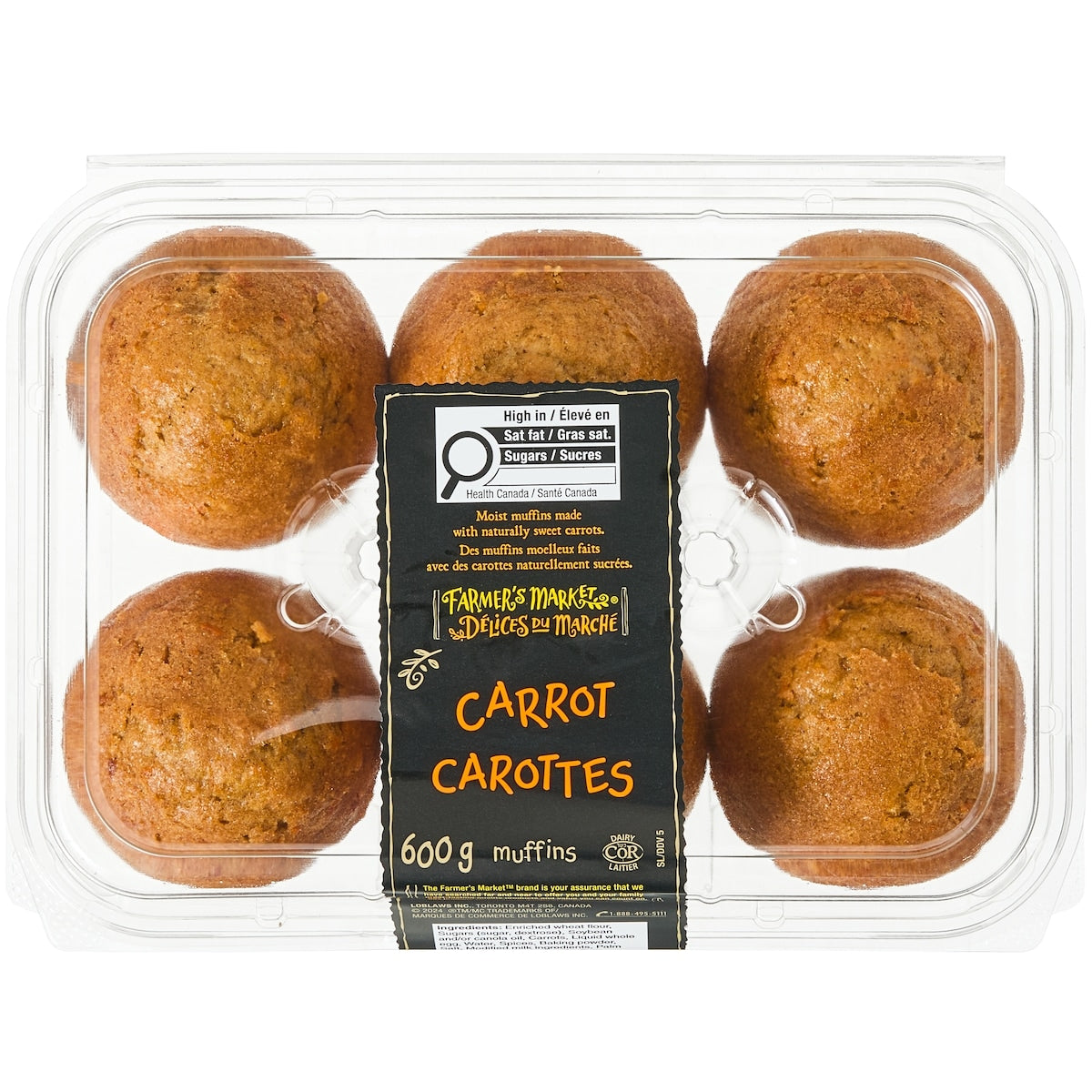 Farmer's Market Carrot Muffins, 600 g