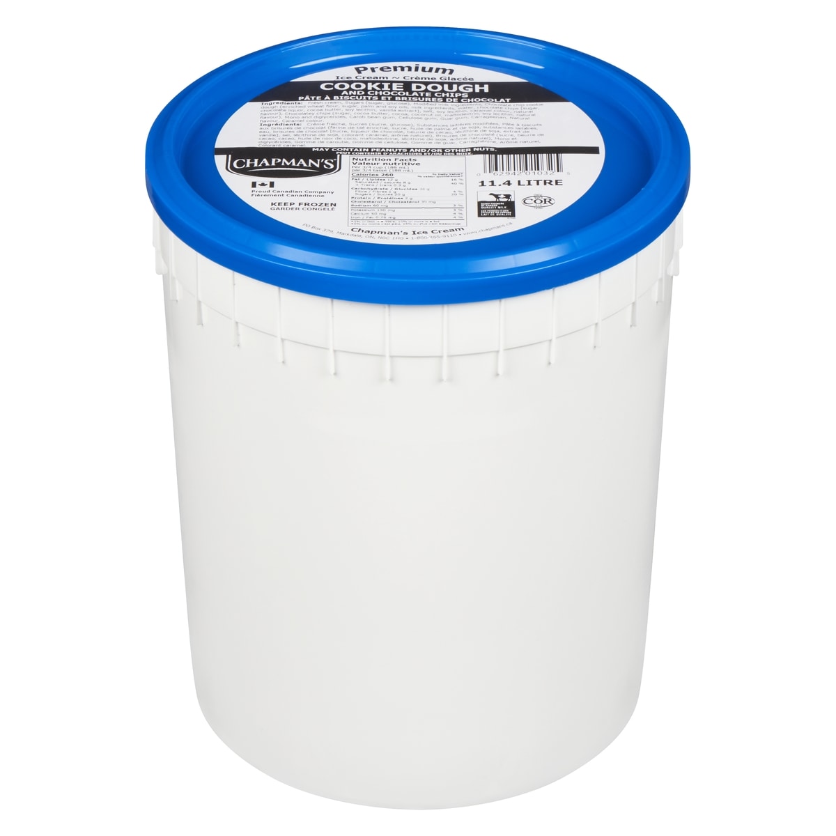 Chapman's Premium Cookie Dough & Chocolate Chips Ice Cream, 11.4 L