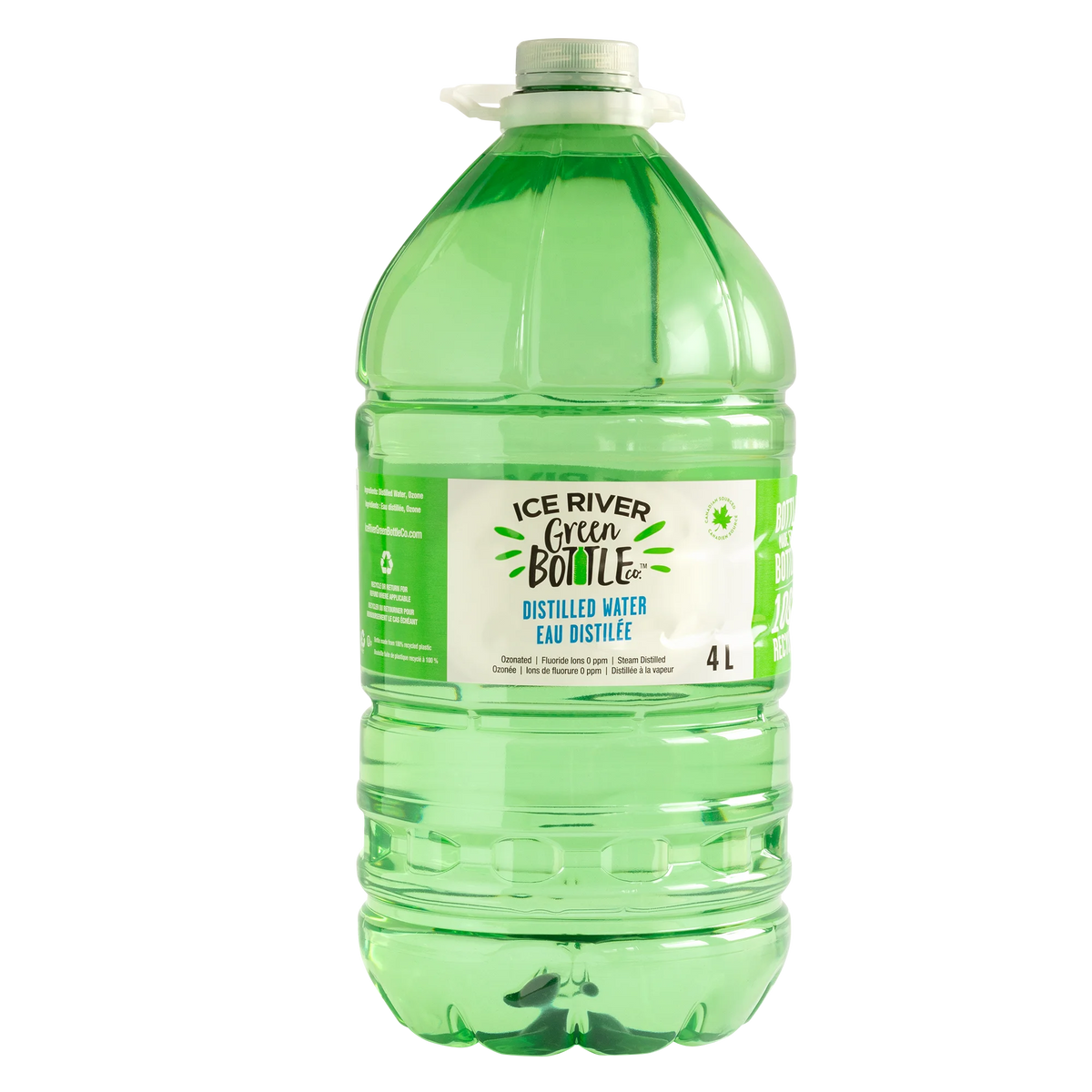 Ice River Green Distilled Water, 4 × 4 L