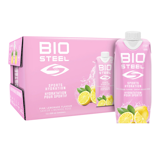 BioSteel Sports Hydration Pink Lemonade, 12 × 500 mL