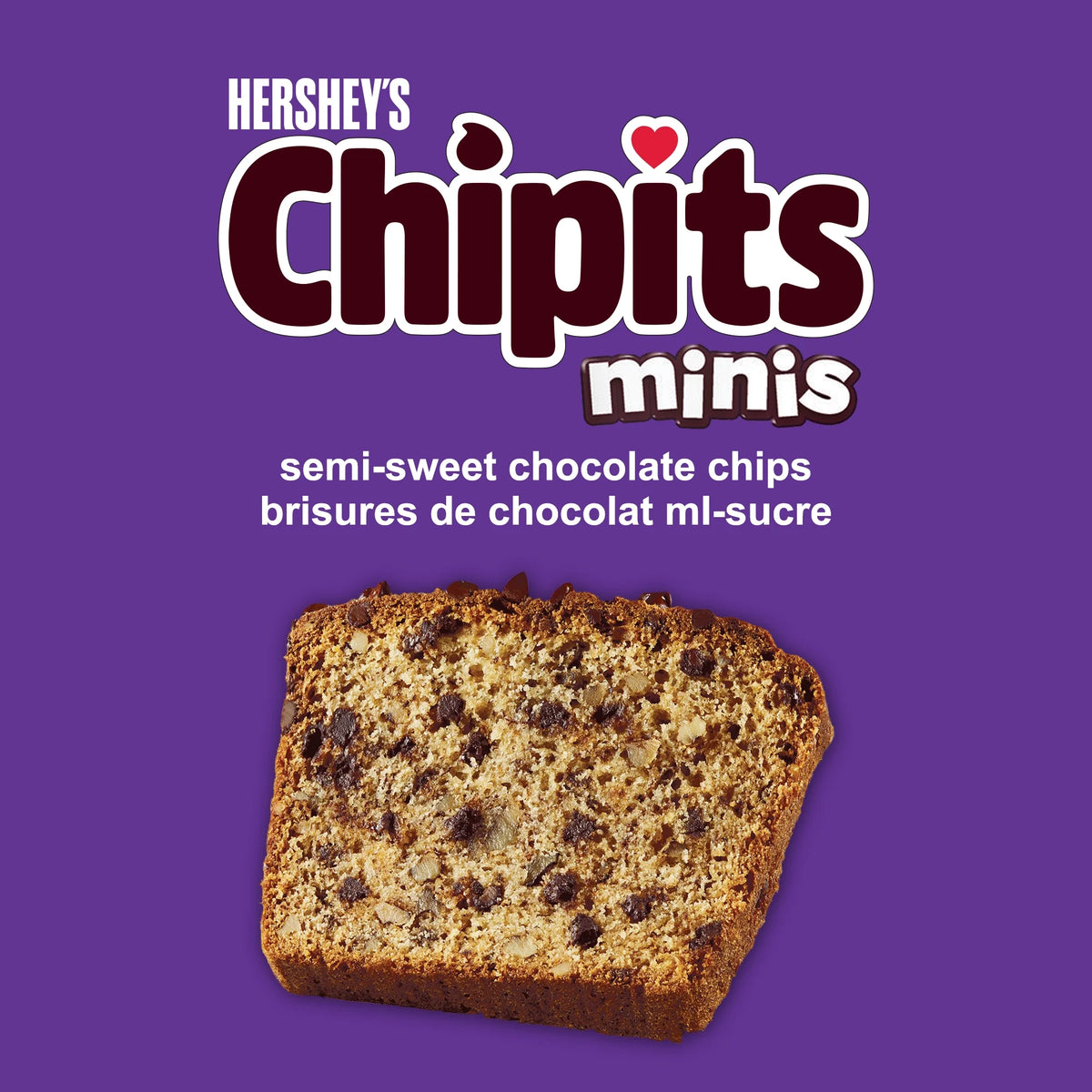 HERSHEY'S CHIPITS Semi-Sweet Minis Chocolate Chips, 270 g