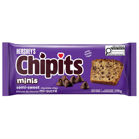 HERSHEY'S CHIPITS Semi-Sweet Minis Chocolate Chips, 270 g