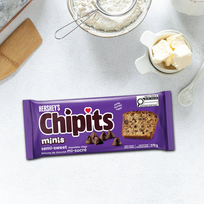 HERSHEY'S CHIPITS Semi-Sweet Minis Chocolate Chips, 270 g