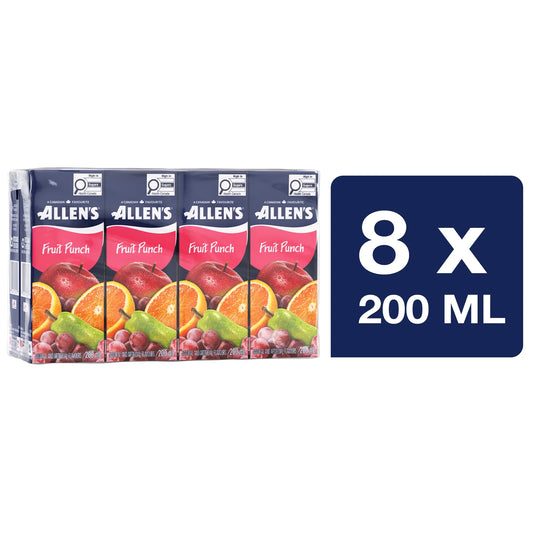 Allen's Fruit Punch Cocktail Juice Boxes, 8 × 200 mL