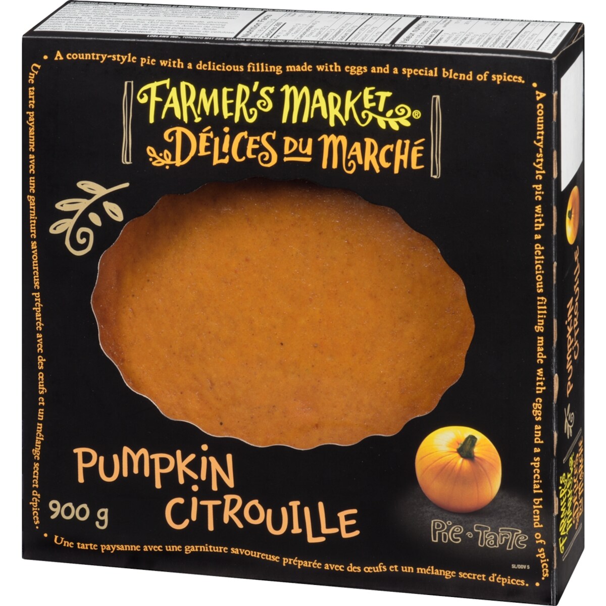 Farmer's Market Pumpkin Pie, 900 g