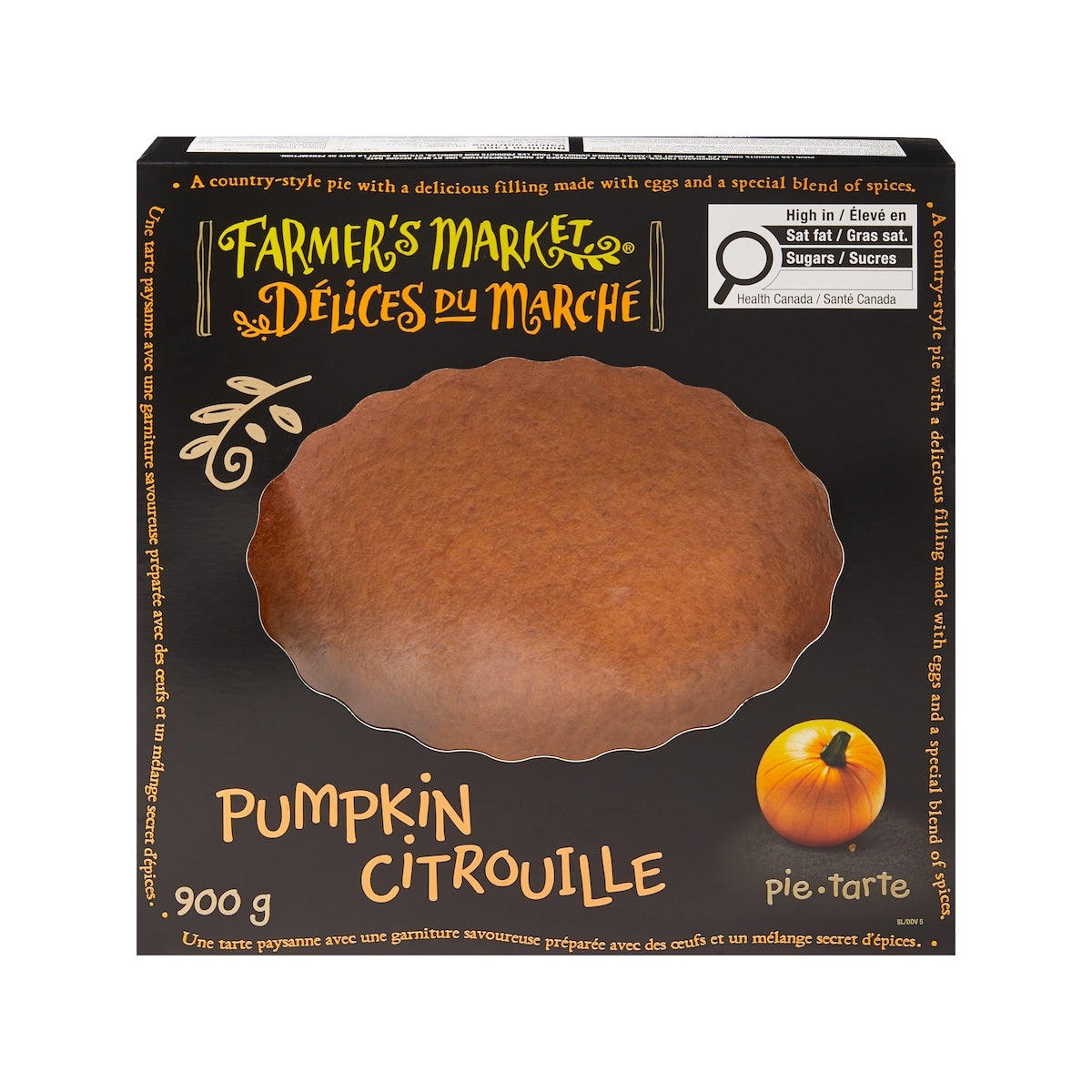 Farmer's Market Pumpkin Pie, 900 g