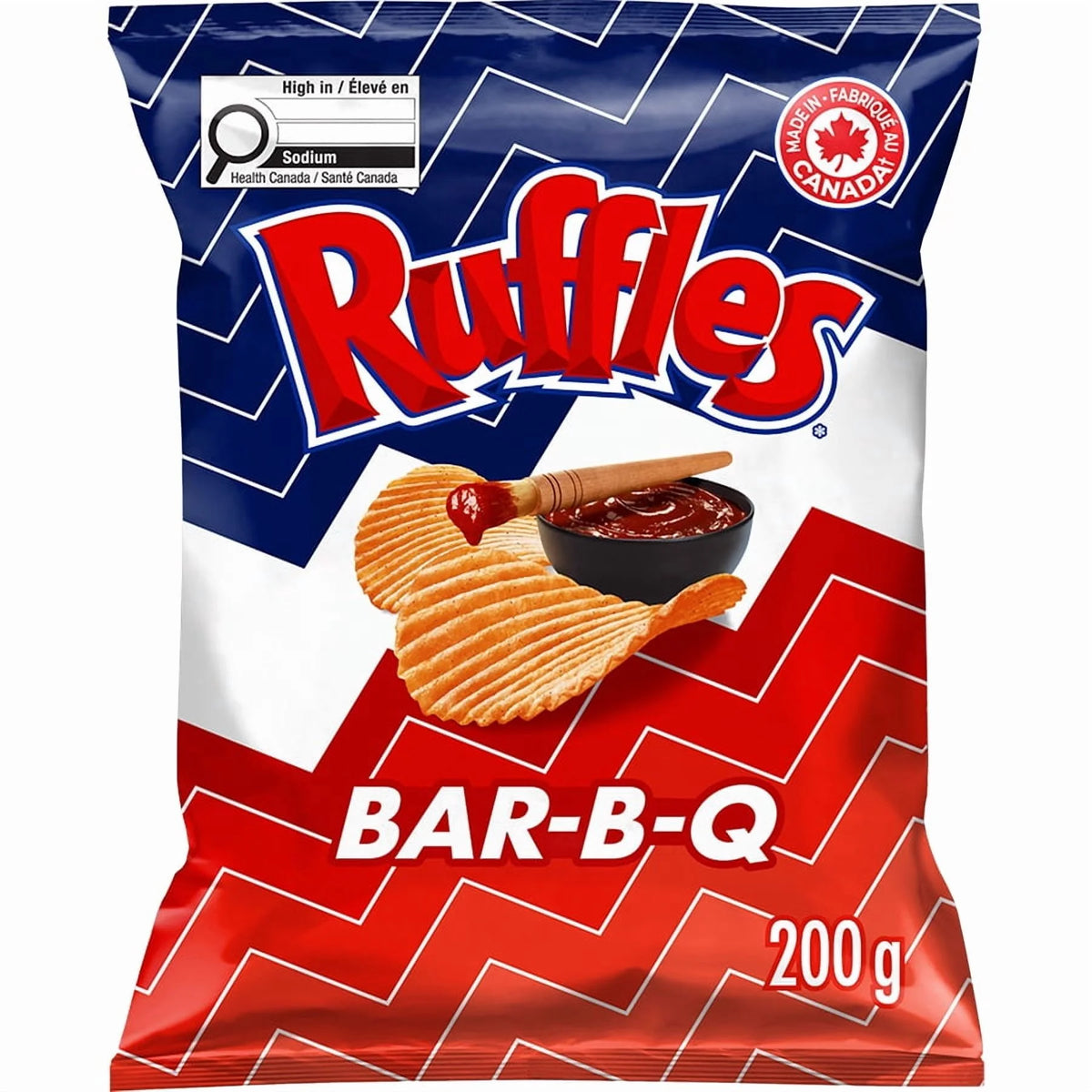 Ruffles Bar-B-Q Flavoured Potato Chips, 200 g