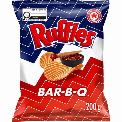 Ruffles Bar-B-Q Flavoured Potato Chips, 200 g