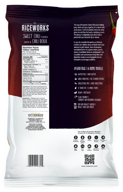 Riceworks Sweet Chili Rice Chips, 155 g