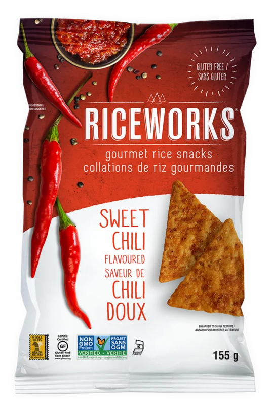 Riceworks Sweet Chili Rice Chips, 155 g