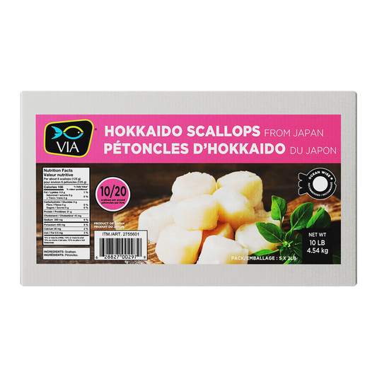 Via Hokkaido Scallops from Japan, 4.54 kg