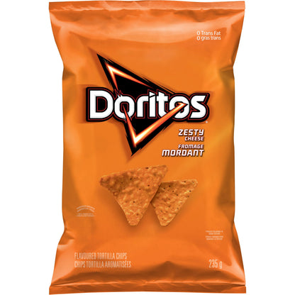 Doritos Zesty Cheese Flavoured Tortilla Chips, 235 g