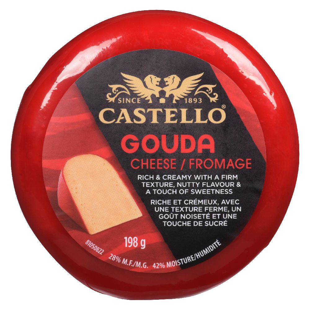 Castello Gouda Cheese Wax Round, 198 g