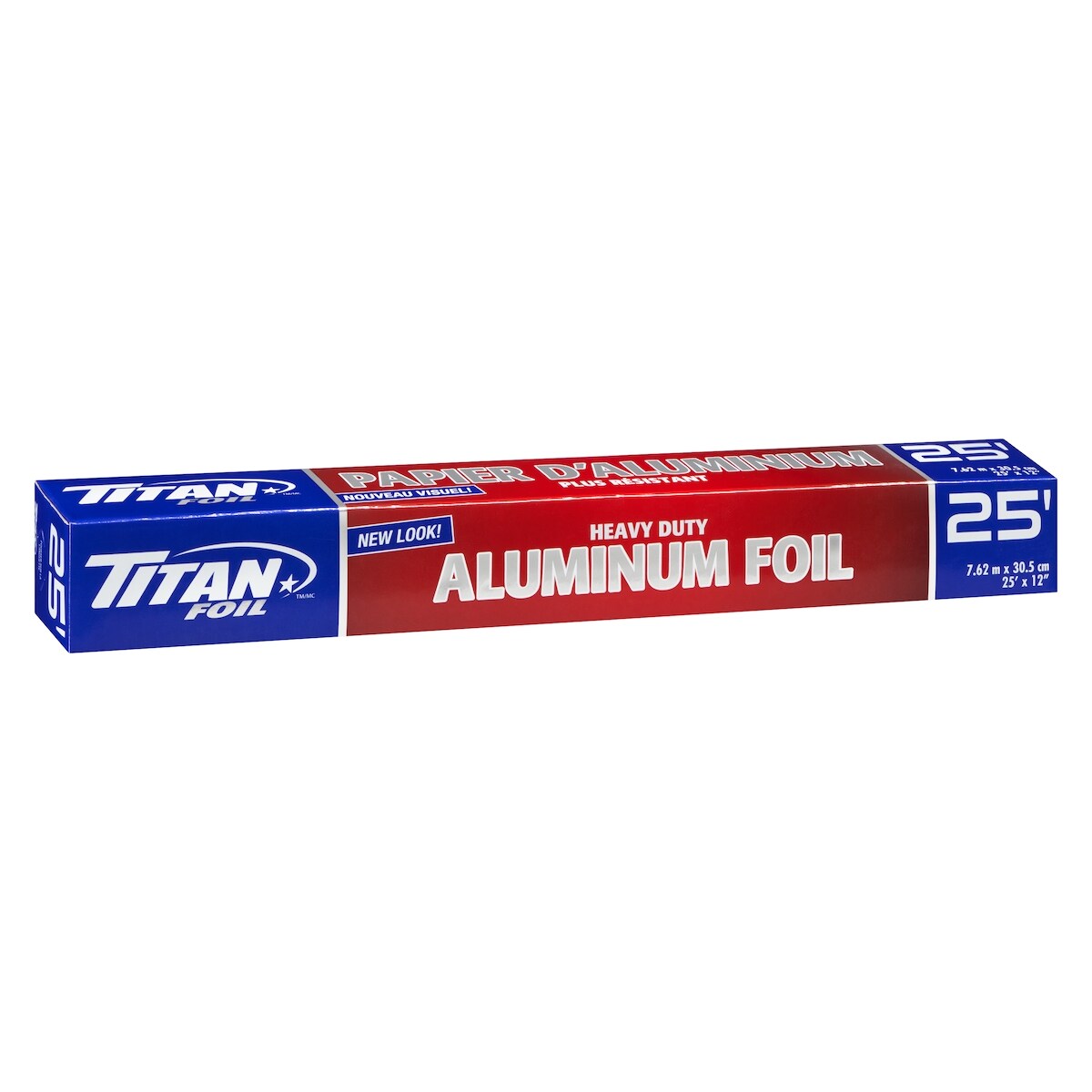 Titan Heavy Duty Aluminum Foil Roll, 25 ft