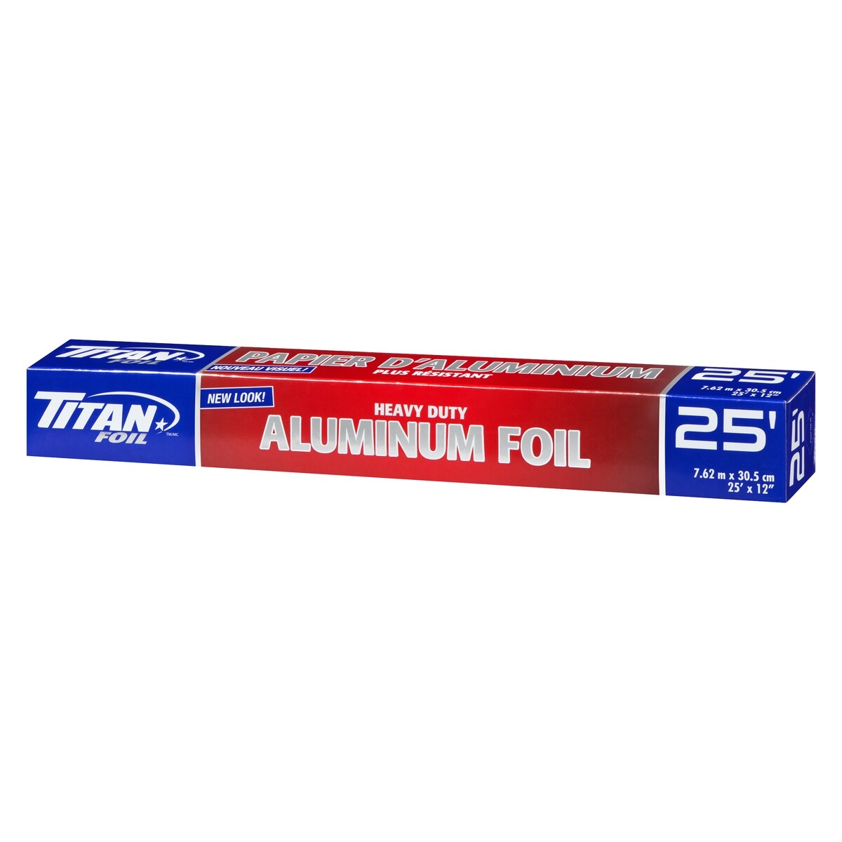 Titan Heavy Duty Aluminum Foil Roll, 25 ft