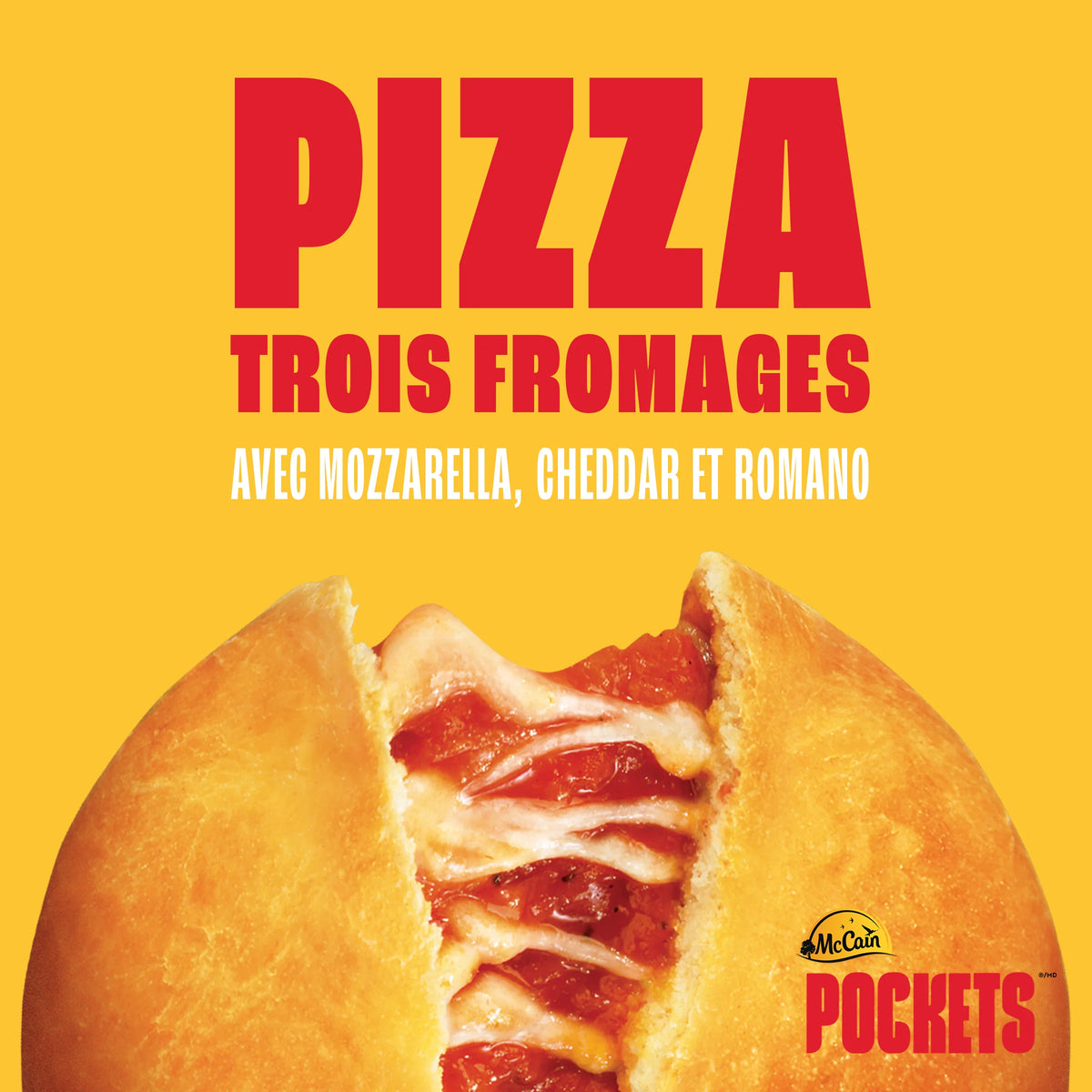 McCain Pizza Pockets Three Cheese, 3 × 100 g