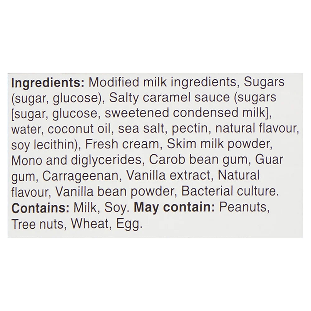 Chapman's Salty Caramel and Vanilla Bean Frozen Yogurt Tub, 2 L