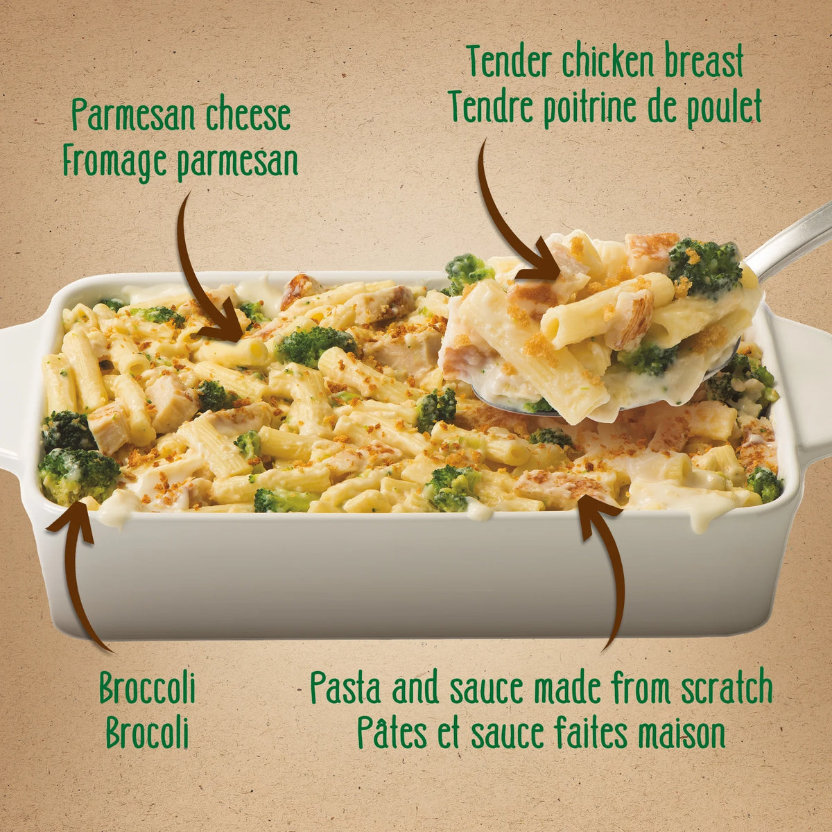Marie Callender's Creamy Chicken Alfredo Shareable Frozen Meal, 680 g