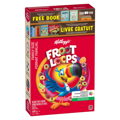 Kellogg's Froot Loops Cereal, Family Size, 480 g