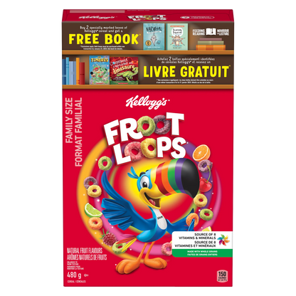 Kellogg's Froot Loops Cereal, Family Size, 480 g