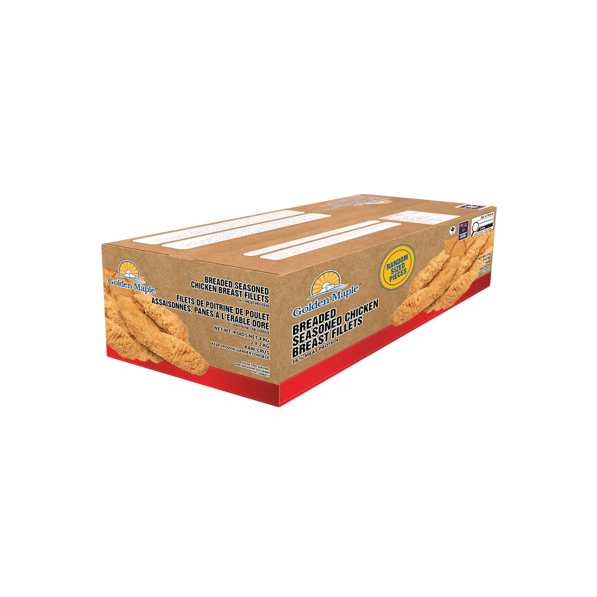 Golden Maple Frozen Chicken Tenders, Random, 2 × 2 kg