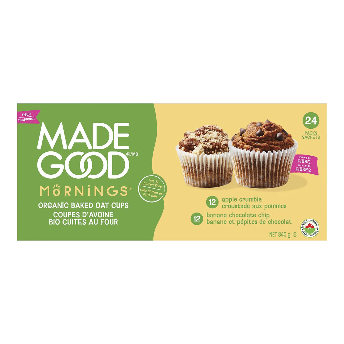 Made Good Morning Oat Cups, 24 × 35 g