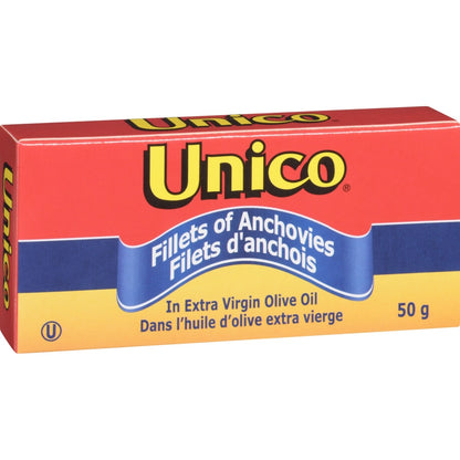 Unico Fillets of Anchovies in Extra Virgin Olive Oil, 50 g