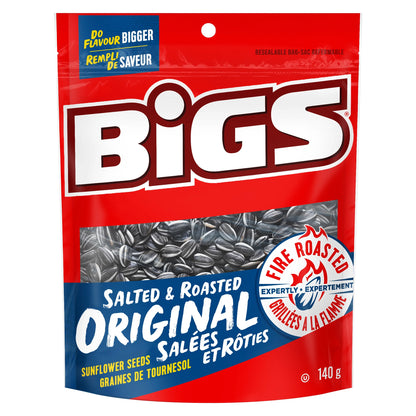 BiGS Salted & Roasted Original Sunflower Seeds, 140 g