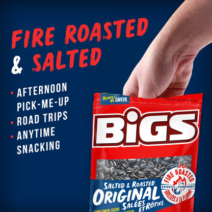 BiGS Salted & Roasted Original Sunflower Seeds, 140 g