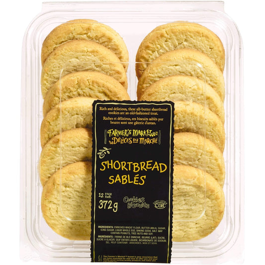 Farmer's Market Shortbread Cookies 12-Pack, 372 g