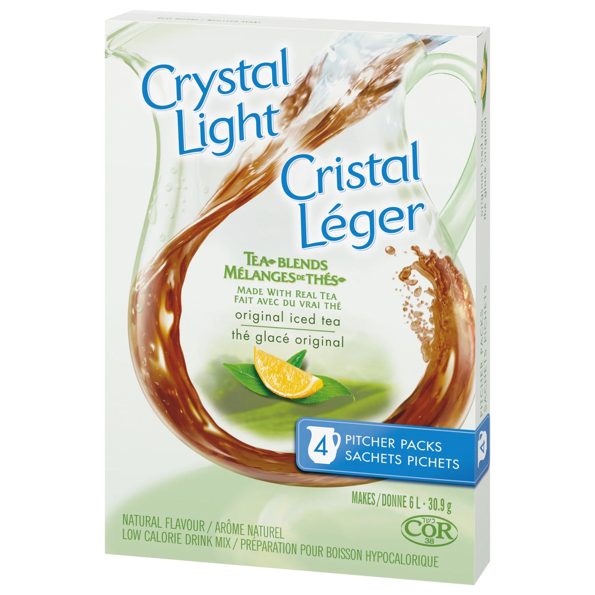 Crystal Light Iced Tea Powdered Drink Mix Pitcher Packs, 30.9 g