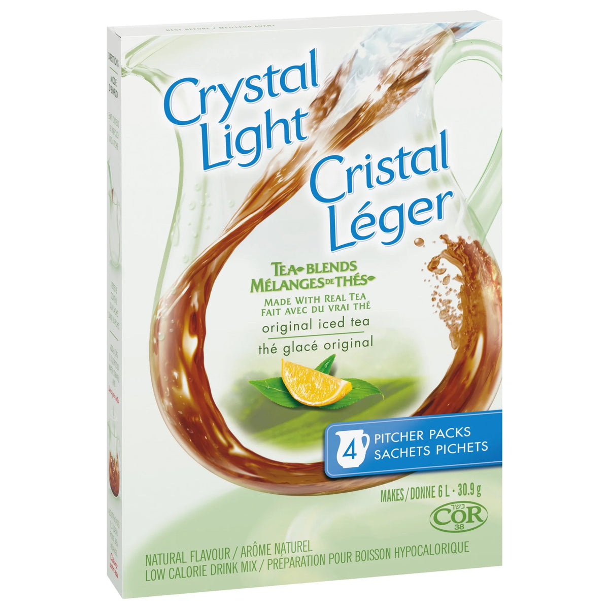 Crystal Light Iced Tea Powdered Drink Mix Pitcher Packs, 30.9 g