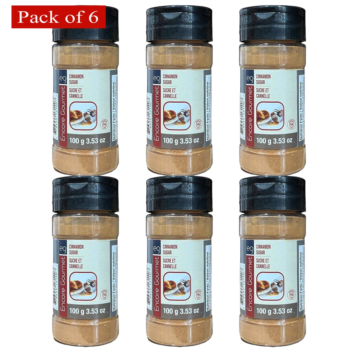 Encore Cinnamon Sugar Pouches, 6 × 100 g