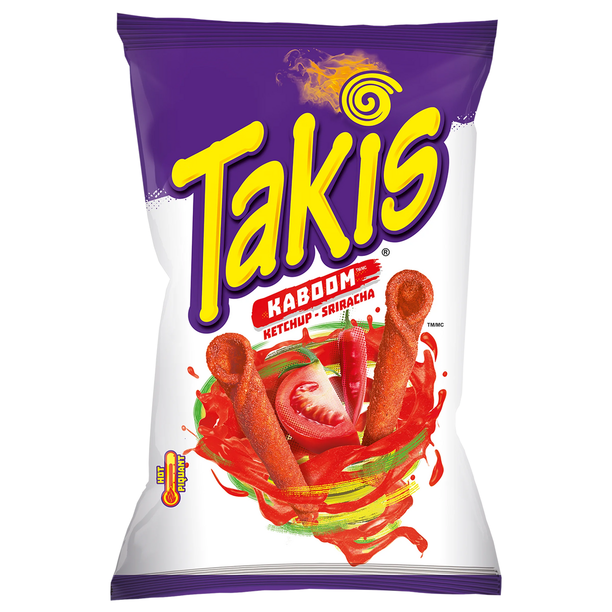 Takis Kaboom Ketchup Sriracha Rolled Tortilla Chips, 260 g