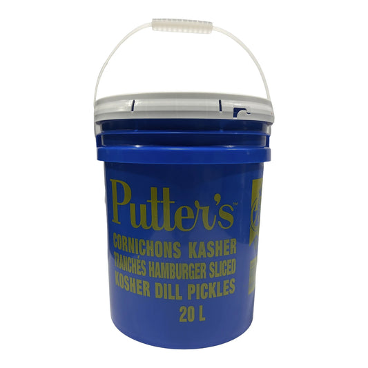Putter's Kosher Hamburger Sliced Pickles, 20 L