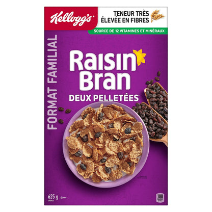 Kellogg's Two Scoops Raisin Bran Cereal, 625 g