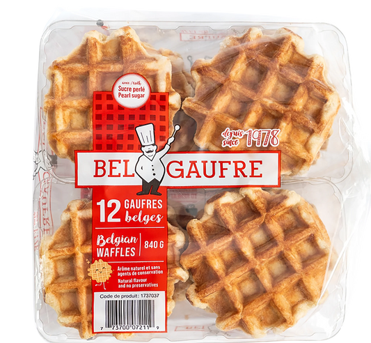 Bel Gaufre Vanilla Belgian Waffles, Pack of 12, 840 g