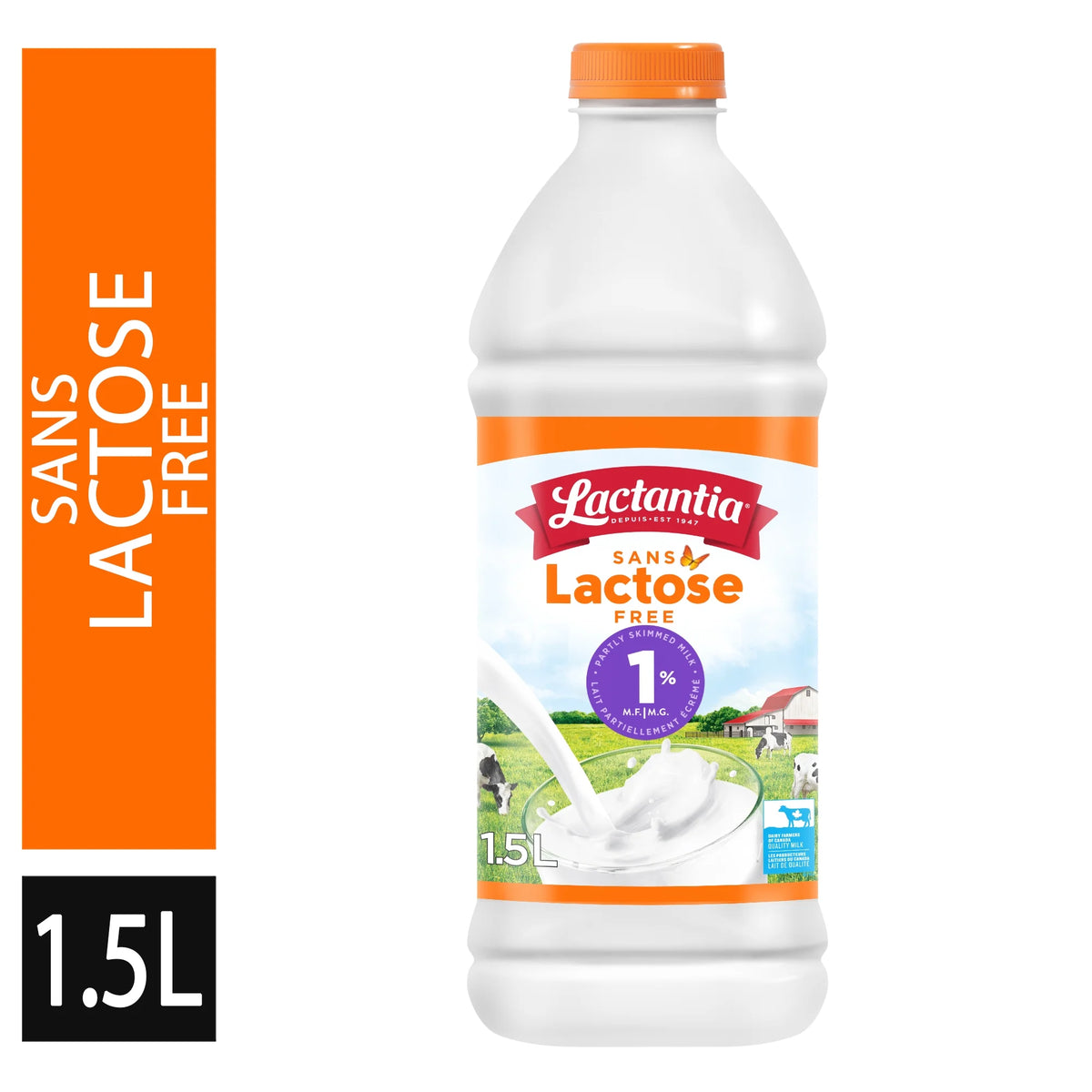 Lactantia Lactose Free Milk 1% Partly Skimmed, 1.5 L