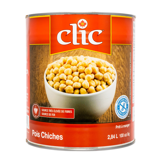 Clic Canned Chickpeas, 6 × 2.84 L