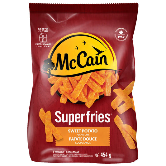 McCain Superfries Sweet Potato Plank Cut Fries, 454 g