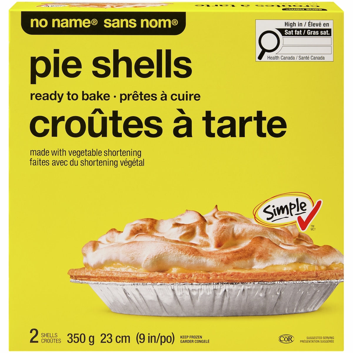 No Name Pie Shells, 2 Count, 350 g