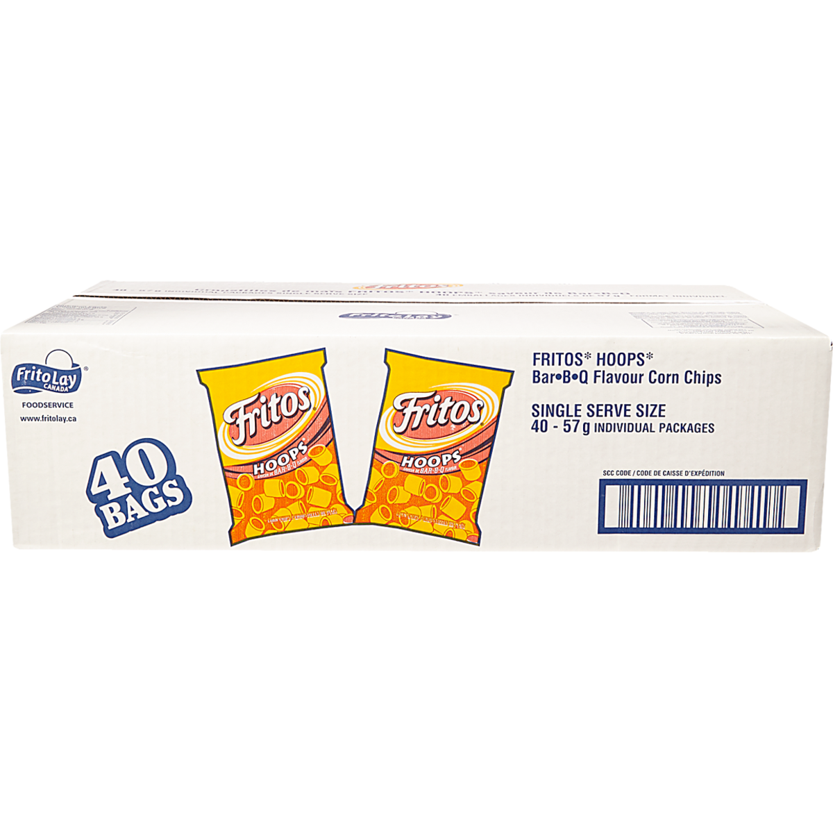 Fritos Hoops Bar-B-Q Corn Chips, 40 × 57 g
