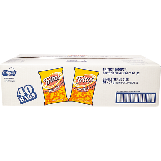 Fritos Hoops Bar-B-Q Corn Chips, 40 × 57 g