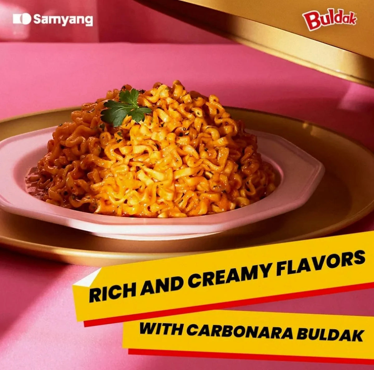 Samyang Spicy Chicken Buldak Noodle (Carbo), 5 × 130 g