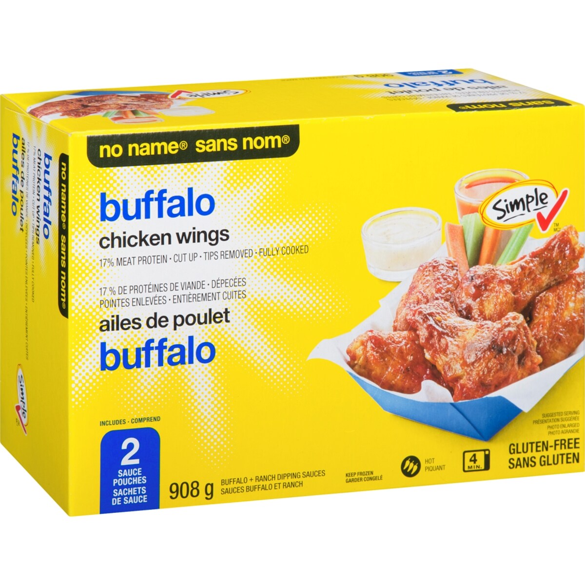 No Name Buffalo Chicken Wings, 908 g