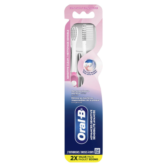 Oral-B Sensi-Soft Toothbrushes, Ultra Soft, 2 count