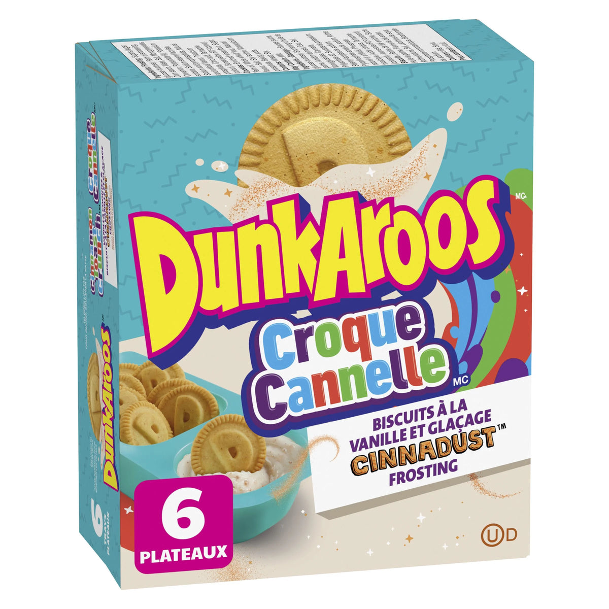 Dunkaroos Vanilla Cookies & Cinnamon Toast Crunch Frosting, 6 Trays, 168 g